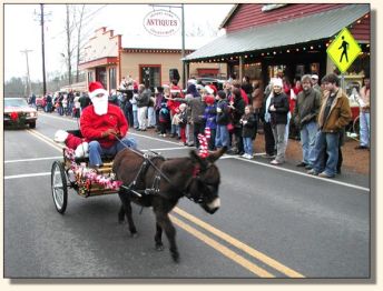 Bob, Charley, and Komotion at the Leiper's Fork Christmas Parade.