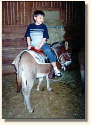 Tyler can ride Maddie backwards....
