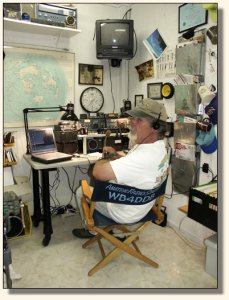 Bob at his amatuer radio station